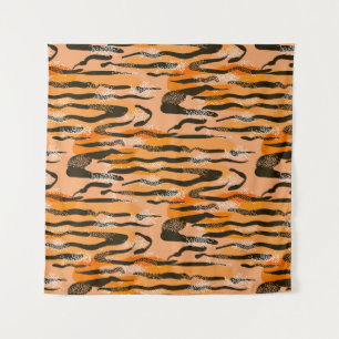 Tenture Motif de bande de tigre de pêche