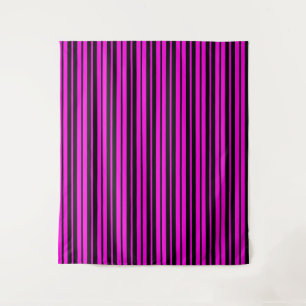 Tenture Motif de bandes verticales violettes noires