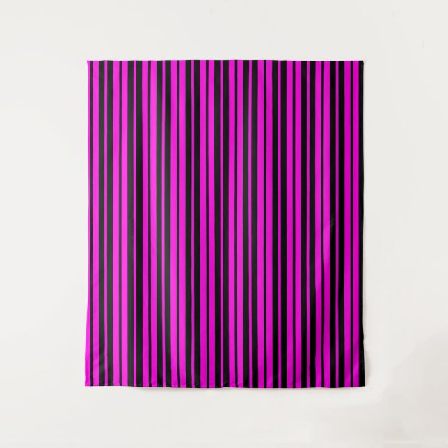 Tenture Motif de bandes verticales violettes noires (Devant)