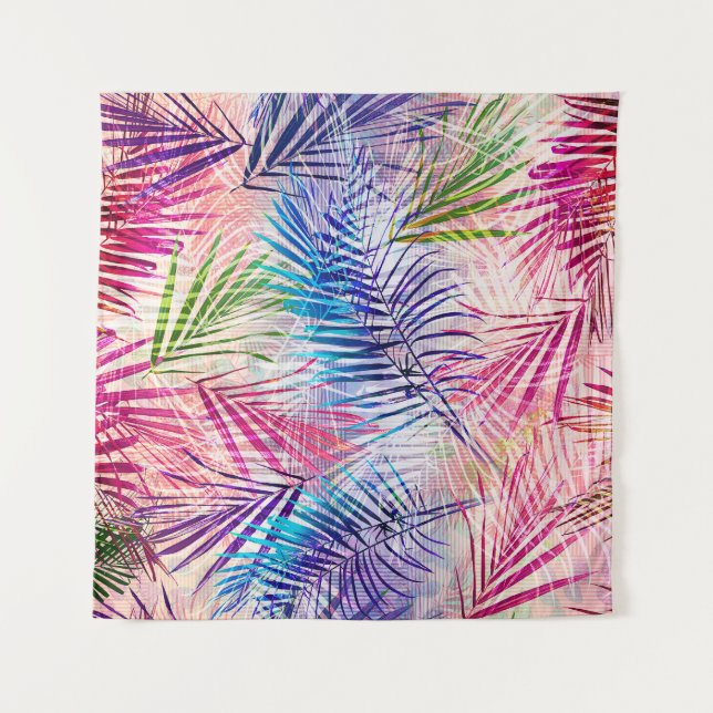Tenture Motif de basculement Feuilles d'aquarelle Abstrait (Devant)