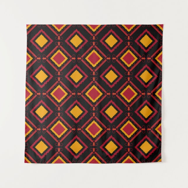 Tenture Motif de batik sans couture kawung mobile. Broderi (Devant)