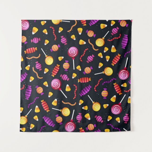 Tenture Motif de bonbons d'Halloween (Devant)