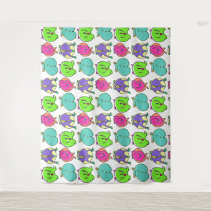 Tenture Motif de boutons de hamster coloré