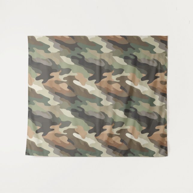 Tenture Motif de camouflage classique décoration murale (Devant (Horizontal))