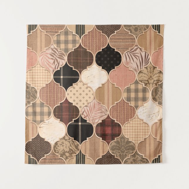 Tenture Motif De Carreaux Marocains Texturés Fa (Devant)
