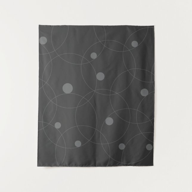 Tenture Motif de cercles moderne, simple, ludique et amusa (Devant)