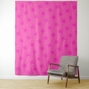Tenture Motif de cercles roses chauds