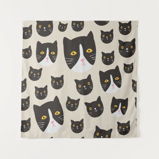 Tenture Motif de chat sans couture/ (Devant)