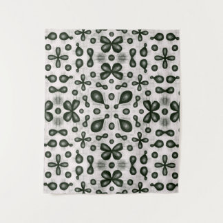 Tenture Motif De Chimie Design En Noir Et Blanc
