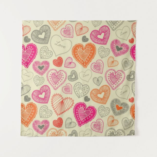 Tenture Motif de coeur (Devant)