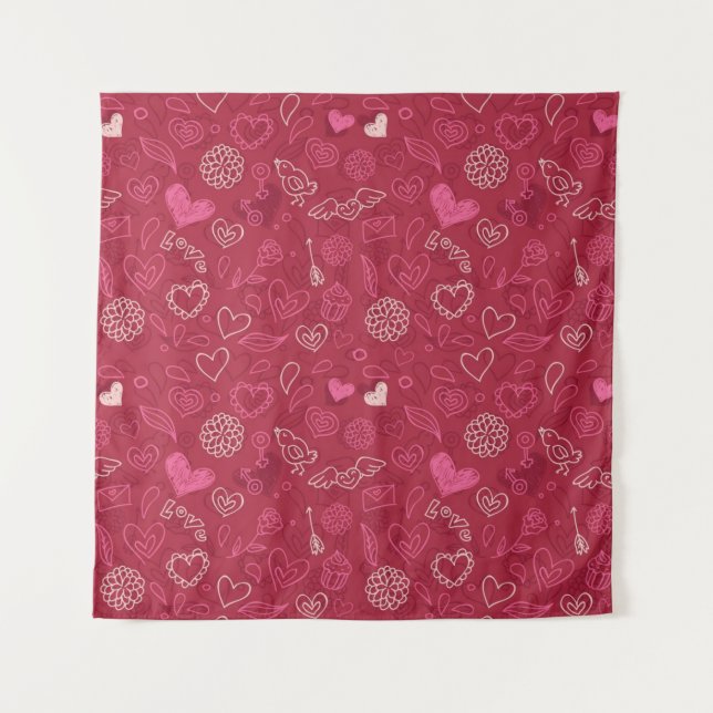 Tenture Motif de coeur (Devant)