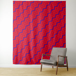 Tenture Motif de conception Chevron rouge et violet