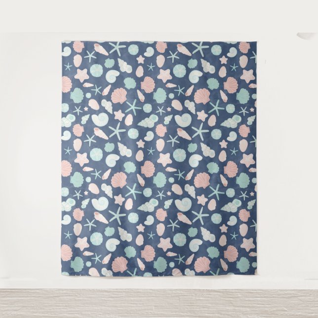 Tenture motif de coquillages (Devant)