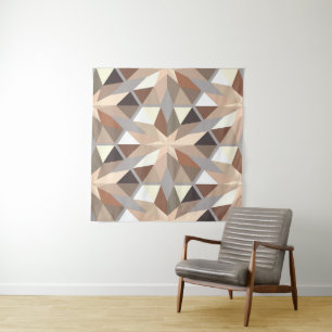 Tenture Motif de couleurs naturelles géométriques