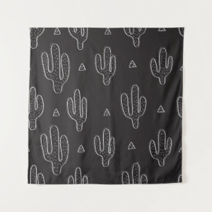 Tenture Motif de dactus sans couture dessiné à la main ave