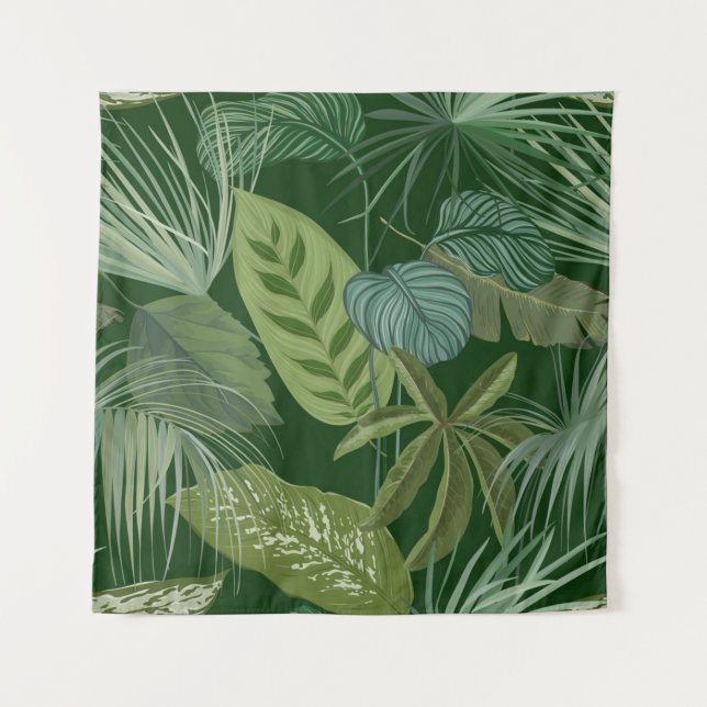 Tenture Motif de feuilles (Devant)
