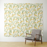 Motif de fleurs de cône jaune illustré