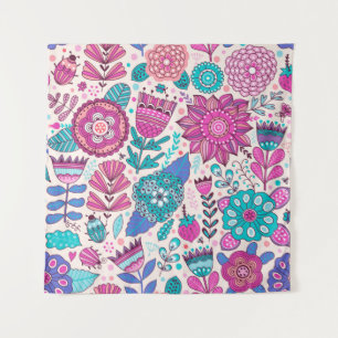 Tenture Motif de fleurs vintage. texture botanique transpa