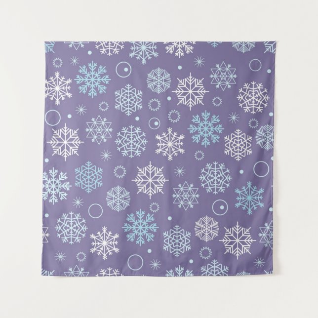 Tenture Motif de flocon de neige	 (Devant)