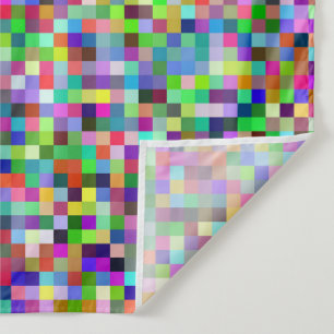 Tenture Motif de fond de carrés de pixels colorés
