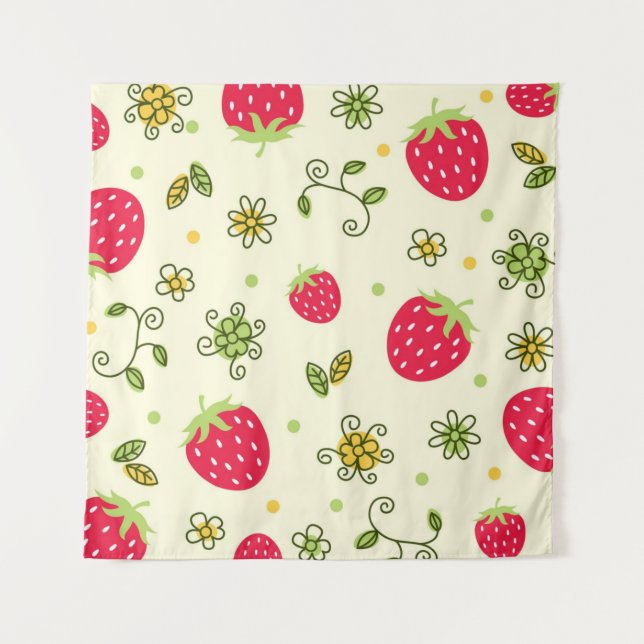 Tenture Motif de fraises (Devant)