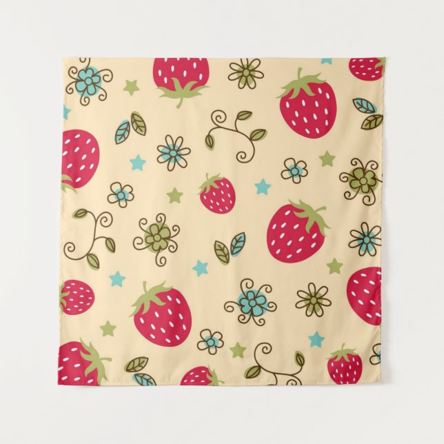 Tenture Motif de fraises (Devant)