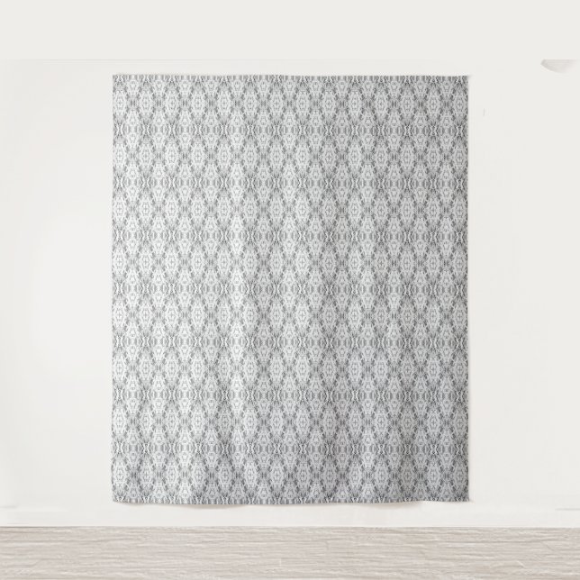 Tenture Motif de géométrie abstraite gris clair (Devant)