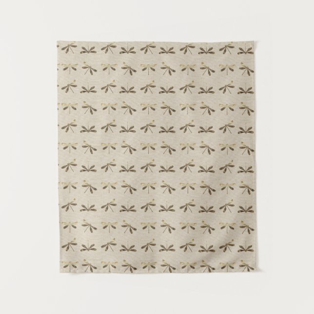 Tenture Motif de libellule dorée mignonne (Devant)
