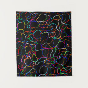Tenture Motif de ligne courbe multicolore Neon -COOL