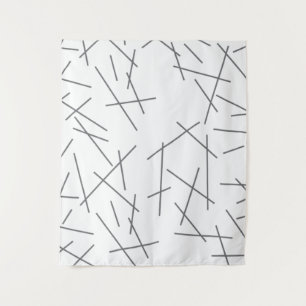 Tenture Motif de ligne graphique moderne, simple, désordon