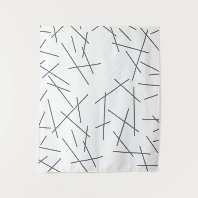 Tenture Motif de ligne graphique moderne, simple, désordon (Devant)