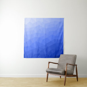 Tenture Motif de maille géométrique à dégradé bleu foncé