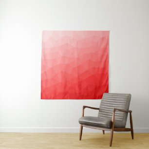 Tenture Motif de maille géométrique à dégradé rouge