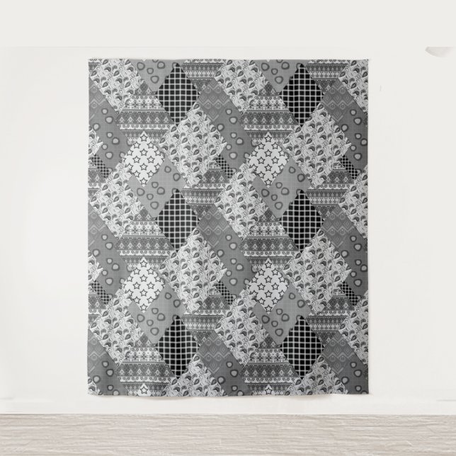 Tenture Motif de maquette gris (Devant)