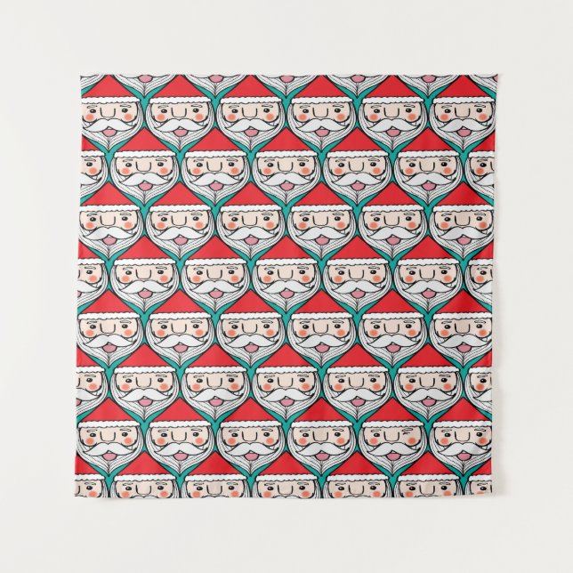 Tenture Motif de Noël du Père Noël (Devant)