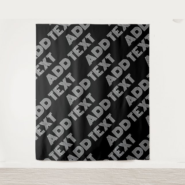 Tenture Motif de nom ou de mot rétro-modern audacieux (Devant)