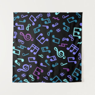 Tenture Motif de notes musicales