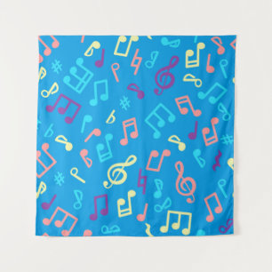 Tenture Motif de notes musicales