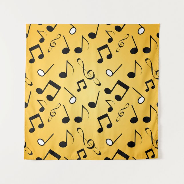 Tenture Motif de notes musicales (Devant)
