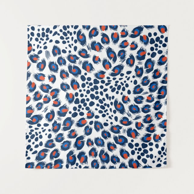 Tenture Motif de peau de léopard. Vintage.  (Devant)