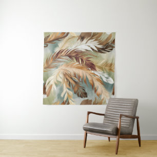 Tenture Motif de plume à l'aquarelle