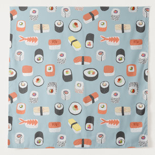Tenture Motif de rouleaux Sushi Nigiri Maki