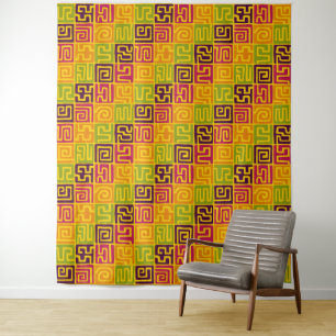 Tenture Motif de style Kuba 071019 - Colorful