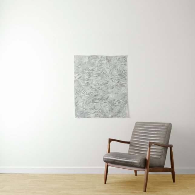Tenture Motif de surface en marbre gris (En situation)