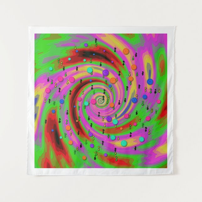Tenture Motif de tornade coloré abstrait  (Devant)