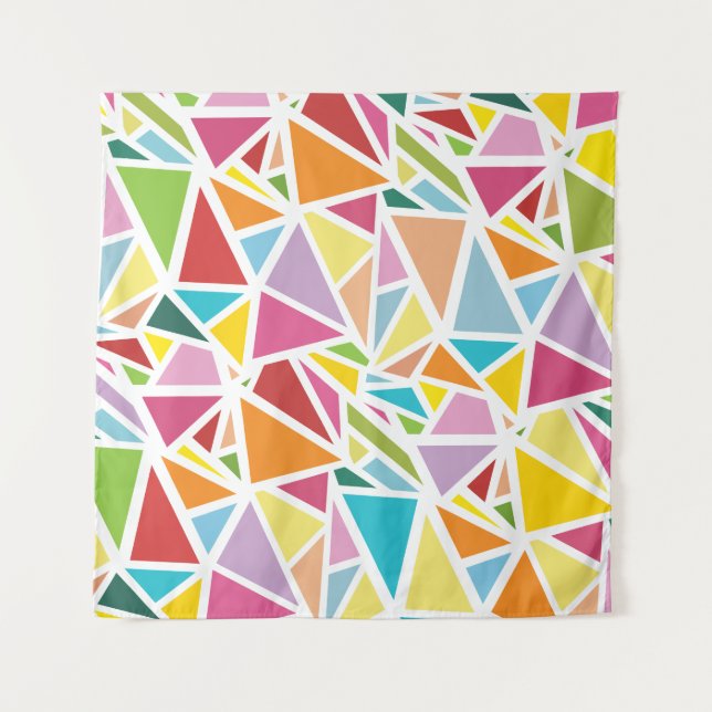 Tenture Motif de triangles colorés (Devant)