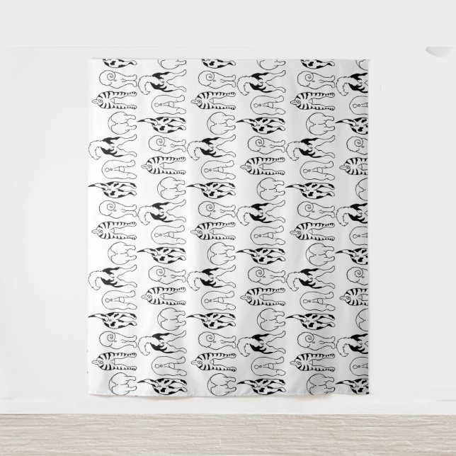 Tenture Motif des boutons de chien (Devant)