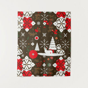 Tenture Motif des fêtes de neige