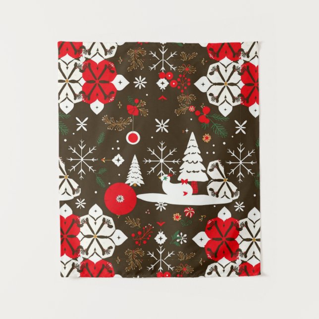Tenture Motif des fêtes de neige (Devant)