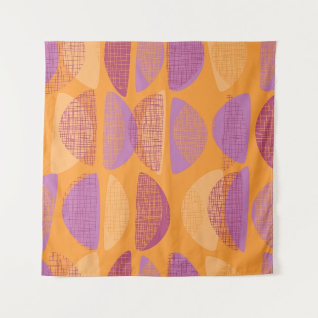 Tenture Motif d'illustration de style moderne du milieu du (Devant)